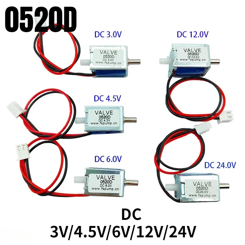 

1 шт. 0520D мини-электрический электромагнитный клапан DC3V/4,5 В/6 В/12 В/24 В N/C нормально закрытый вентиляционный клапан для воздуха и газа