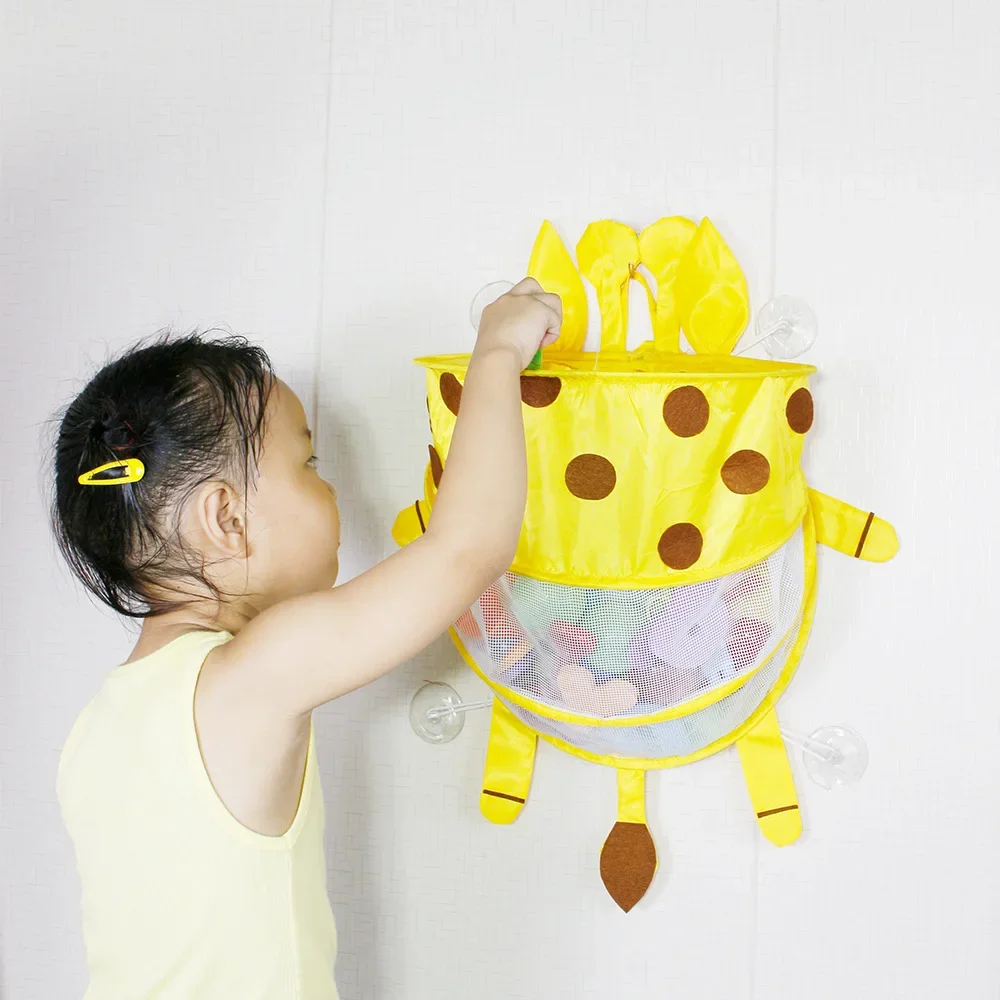

Baby Bath Toys Cute Duck Frog Mesh Net Toy Storage Bag Strong Suction Cups Bath Game Bag Bathroom Organizer Water Toys For Kids