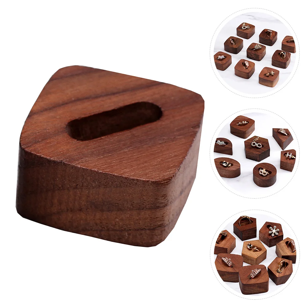 

1 шт., винтажная стойка для колец в форме шестиугольника, элегантный настольный орнамент, стеллаж для хранения колец, кронштейн для ювелирных изделий