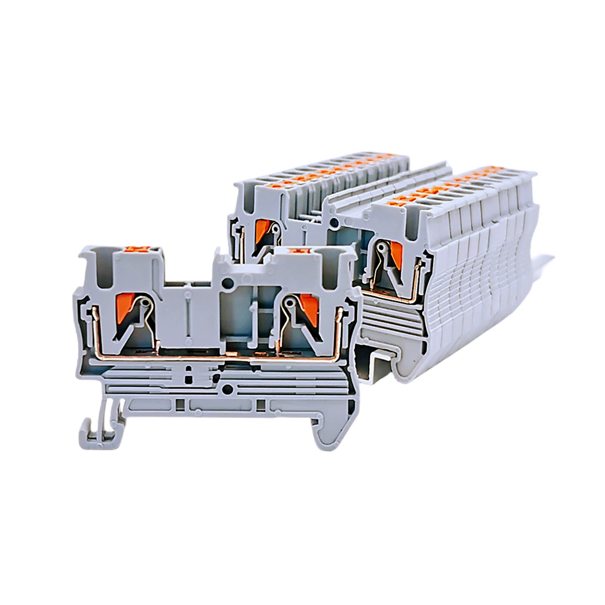 1/5/10PCS Din Rail Terminal Block PT-2.5 Push In Terminal Connector Spring Screwless Electrical Wire Conductor Terminal Block