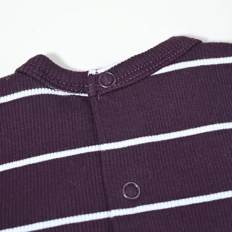 AA-Gestreifte Pyjamas für Kinder Jungen und Mädchen Zweiteiliges Set und Baby-Strampler Langarm Herbst/Winter Gerippte Baumwollkleidung – Detail 36