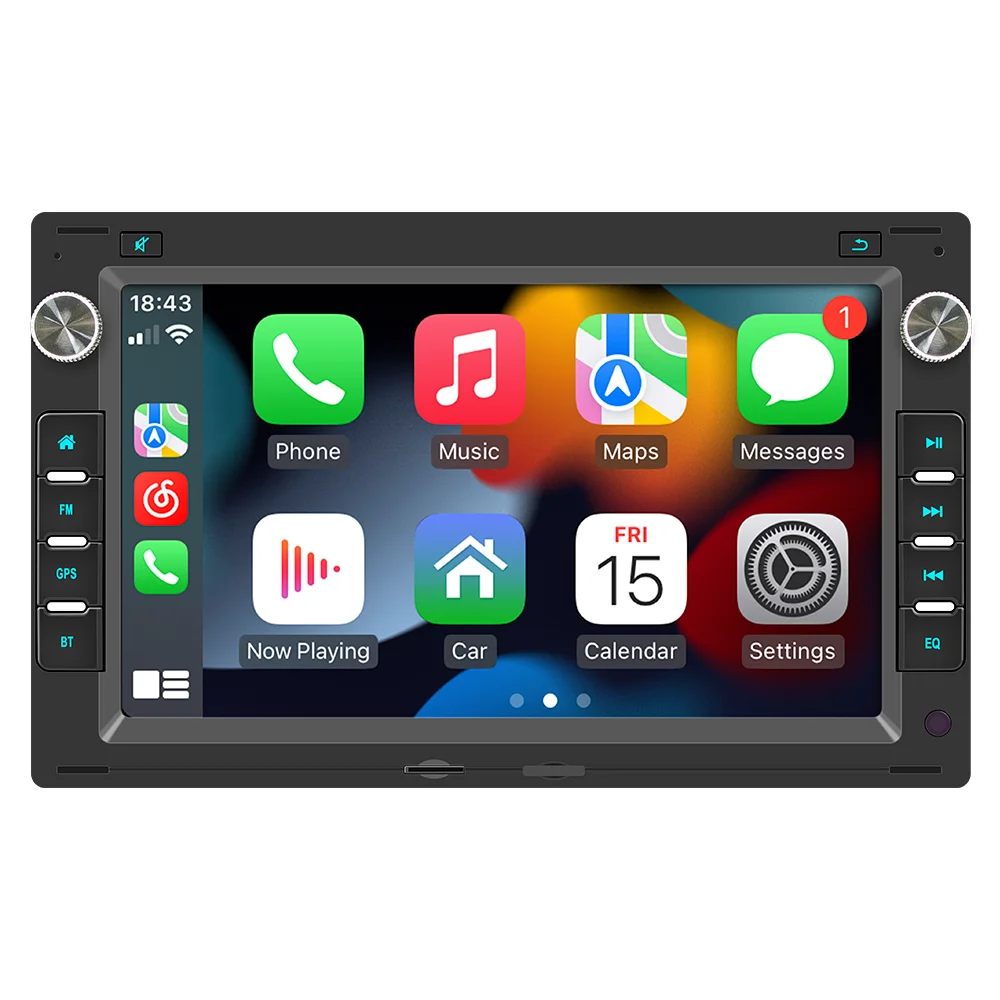 

Android 12 7 inch Touch Screen FM AM Radio Car MP5 Player double din Car Radio with Wireless Carplay For VW old Passat