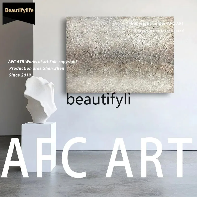 B567  Pure hand-painted oil painting horizontal drawing living room hanging painting wabi sabi wind advanced decorative painting