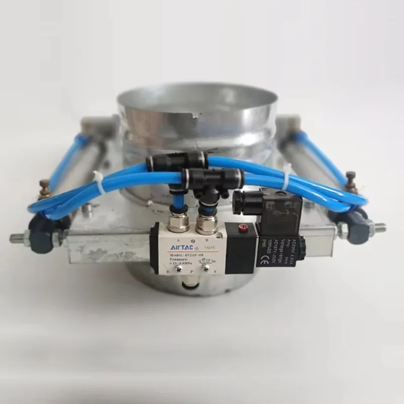 Duct collector air duct system with 24v solenoid galvanized sheet automatic pneumatic sliding damper