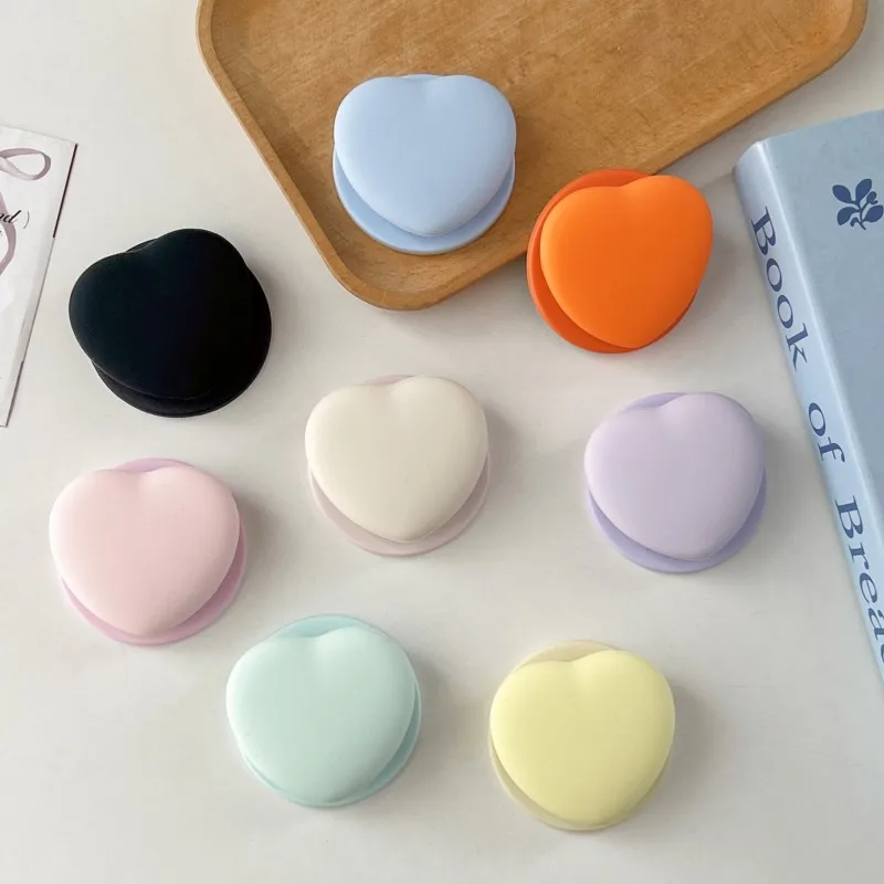 

Ins Aesthetic Pastel Heart For Magnetic Phone Stand 3D Solid Foldable Grip Holder for All MagSafe Devices Cute Solid Color