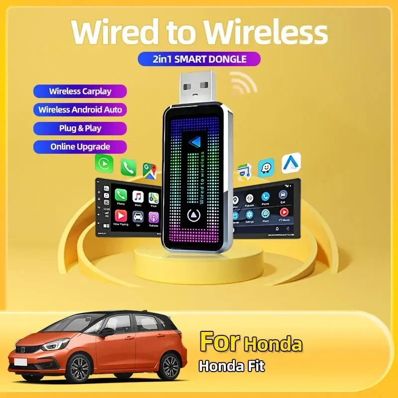 

For Honda Fit New Wired to Wireless Wifi BT Dongle OTA Upgrade 2in1 Mini Wireless WiFi Fast Connect Smart Plug & Play Adapte
