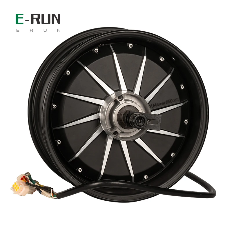 65kmh 12x2.5/3.5 Inch 1500w Hall Sensor Brushless DC Wheel Hub Motor For Escooter Motorcycle