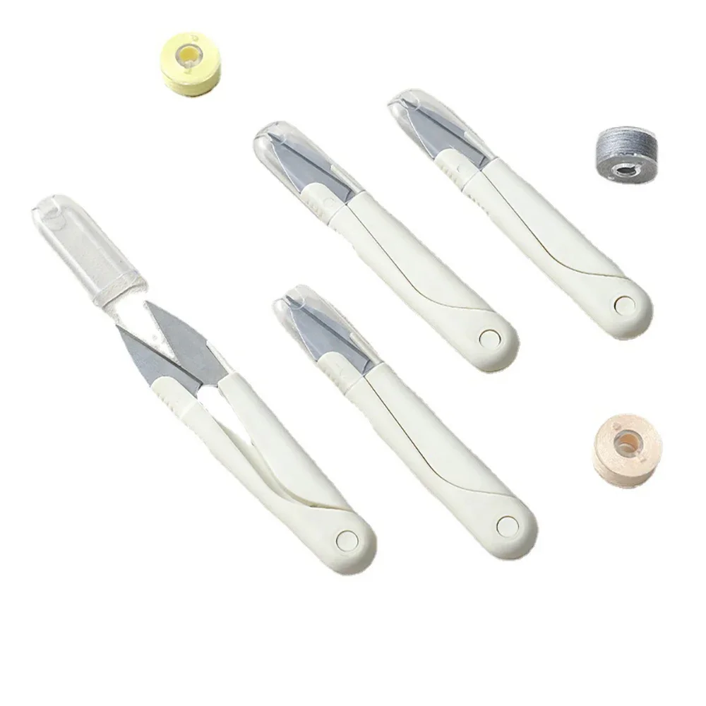 3/2/1PCS Edelstahl Frühling Kleine Schere mit Abdeckung Tragbare Faden Schneiden Kopf Nähen Schere – Detail 6