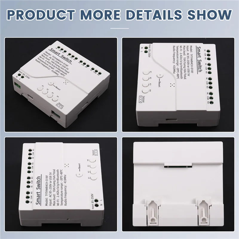 

A25P Tuya Wifi Smart Switch Temperature Humidity Sensor Monitor AC 85-250V Wireless Smart Switch With RF Remote Controller