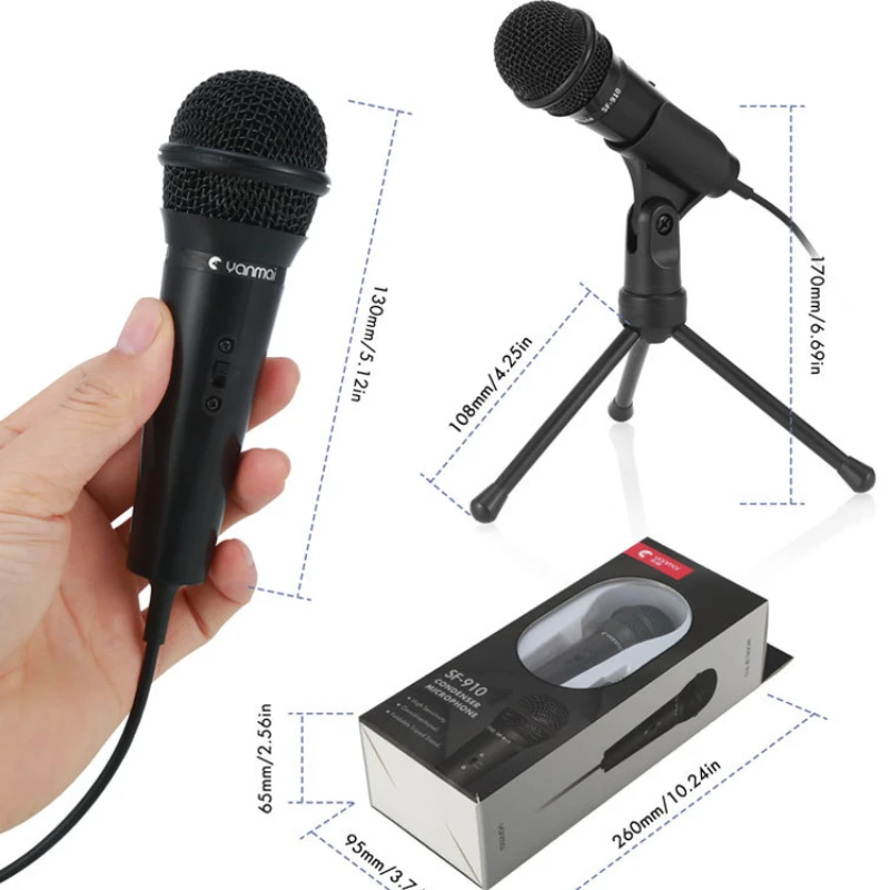 

Condenser PC Microphone for Computer. Suitable for Recording, Gaming, Desktop, Windows, Mac, YouTube, Stream