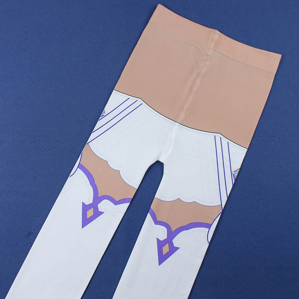 Sangonomiya Kokomi Cosplay Białe pończochy Rajstopy Anime Genshin Impact Kostiumy Pasujące Pończochy Role Play Skarpetki