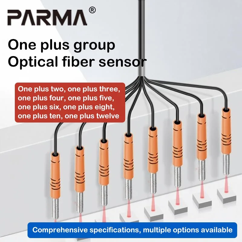 A multi-group optical fiber sensor, optical fiber amplifier probe, diffuse reflection multi-fiber mold positioning