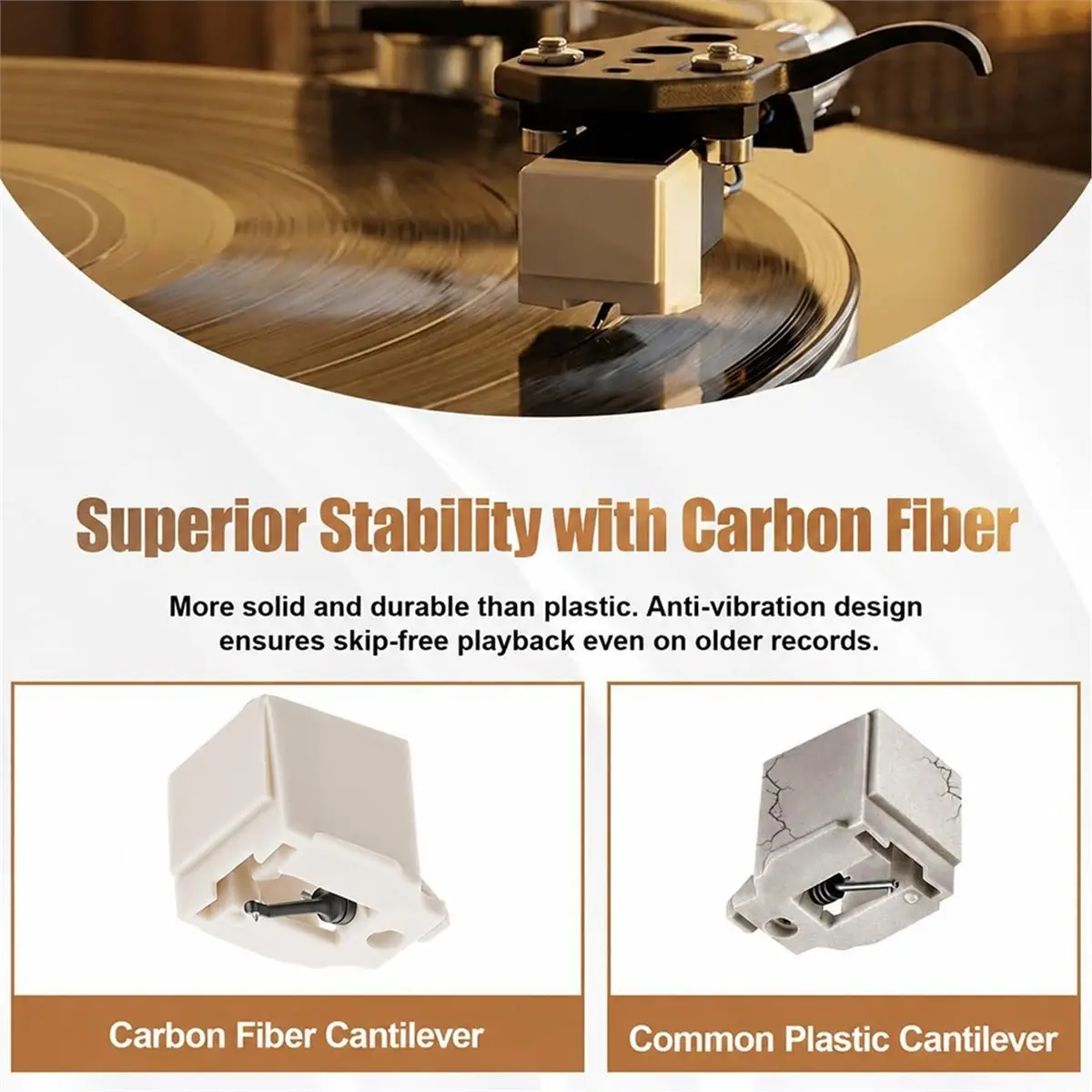 2Pack ATN3600L Stylus Tip Turntable Needle Replacement Stylus LP Vinyl Record Player Needle with Cleaning Brush
