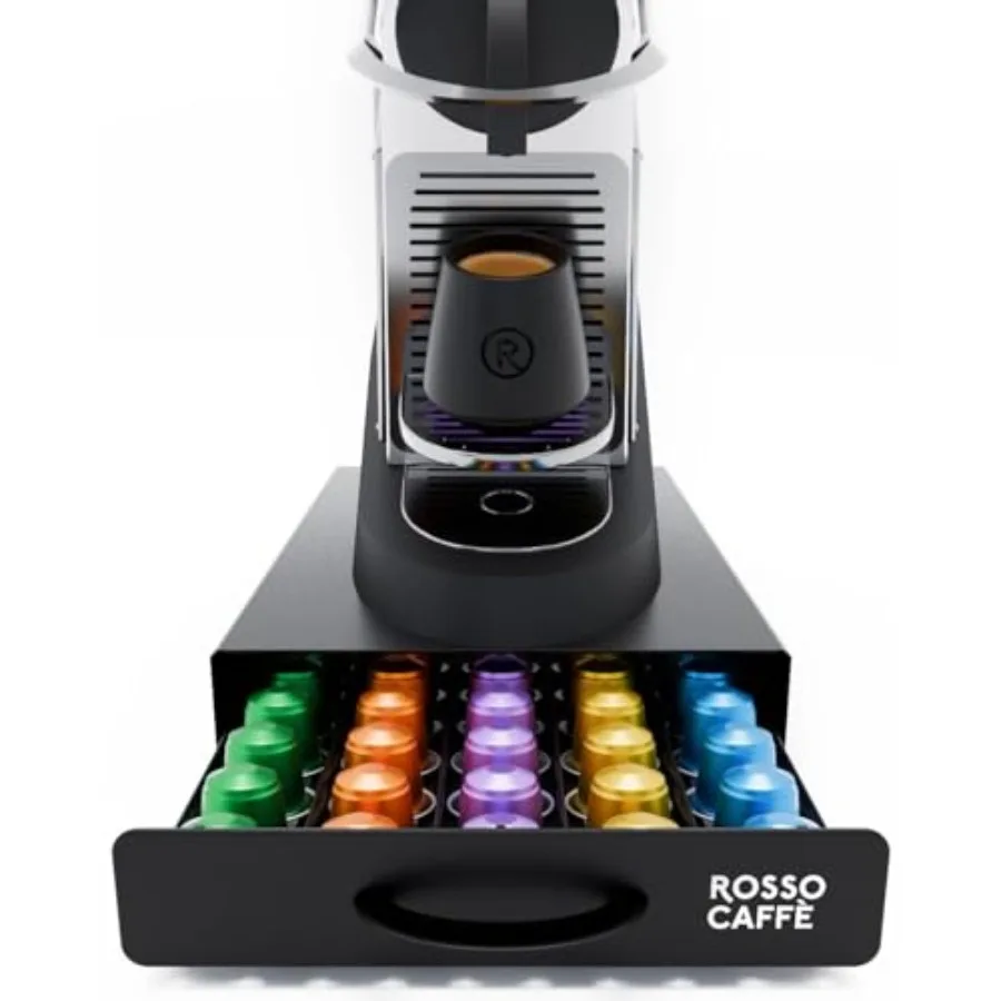 

Органайзер для ящика для кофейных капсул с компактным дизайном для 45 капсул. Гладкое и функциональное решение для хранения на столешнице.