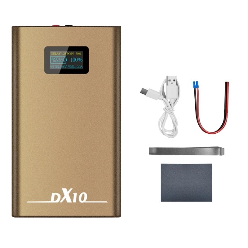 

10600Mah DX10 Spot-Welding Machine 6X300a Mos 8 Awg Spot Pens For 18650 0.2Mm Nickel DIY 18650 Battery Pack