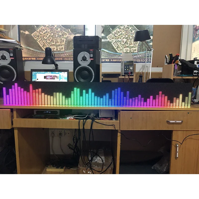Professional Full Color RGB Sound Control Remote Control Music Spectrum Display KTV Rhythm  160 Mode New Product