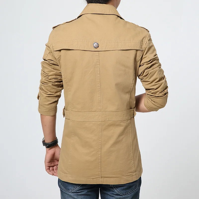 Chaqueta de algodón para hombre, abrigo informal de longitud media y grande, prendas de vestir, gran oferta, novedad de 2023