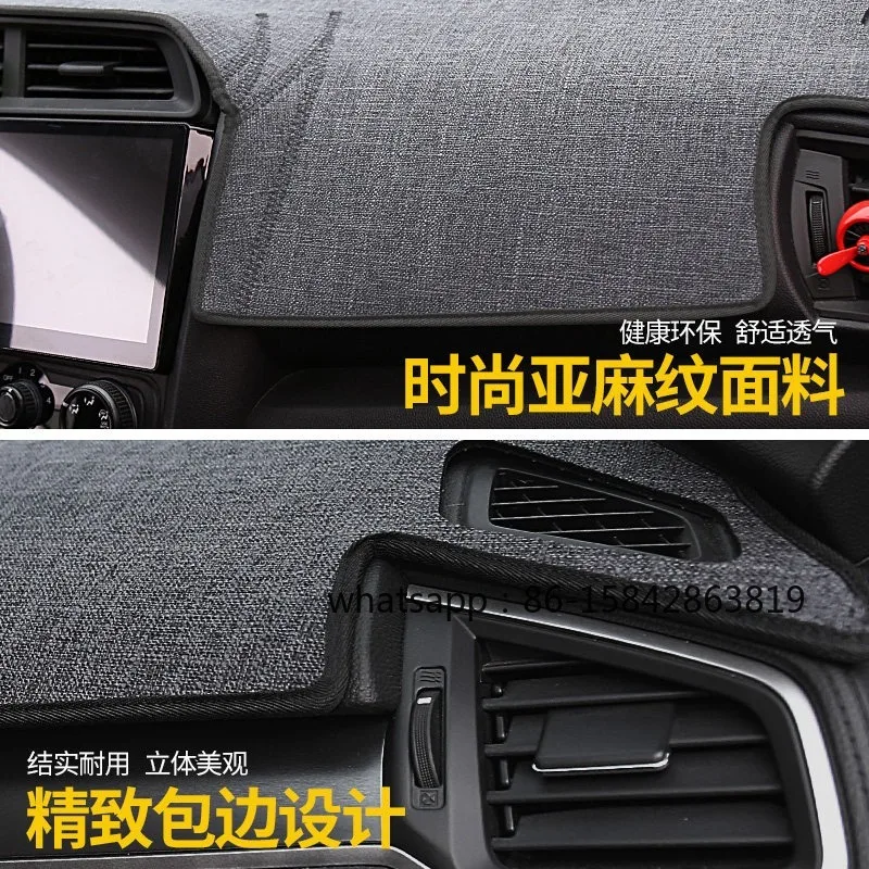 Car Linen Pattern Dashboard, Light-proof Pad, Non-slip Dashboard, Central Control Pad, Interior Modification, Sun Protection Pad