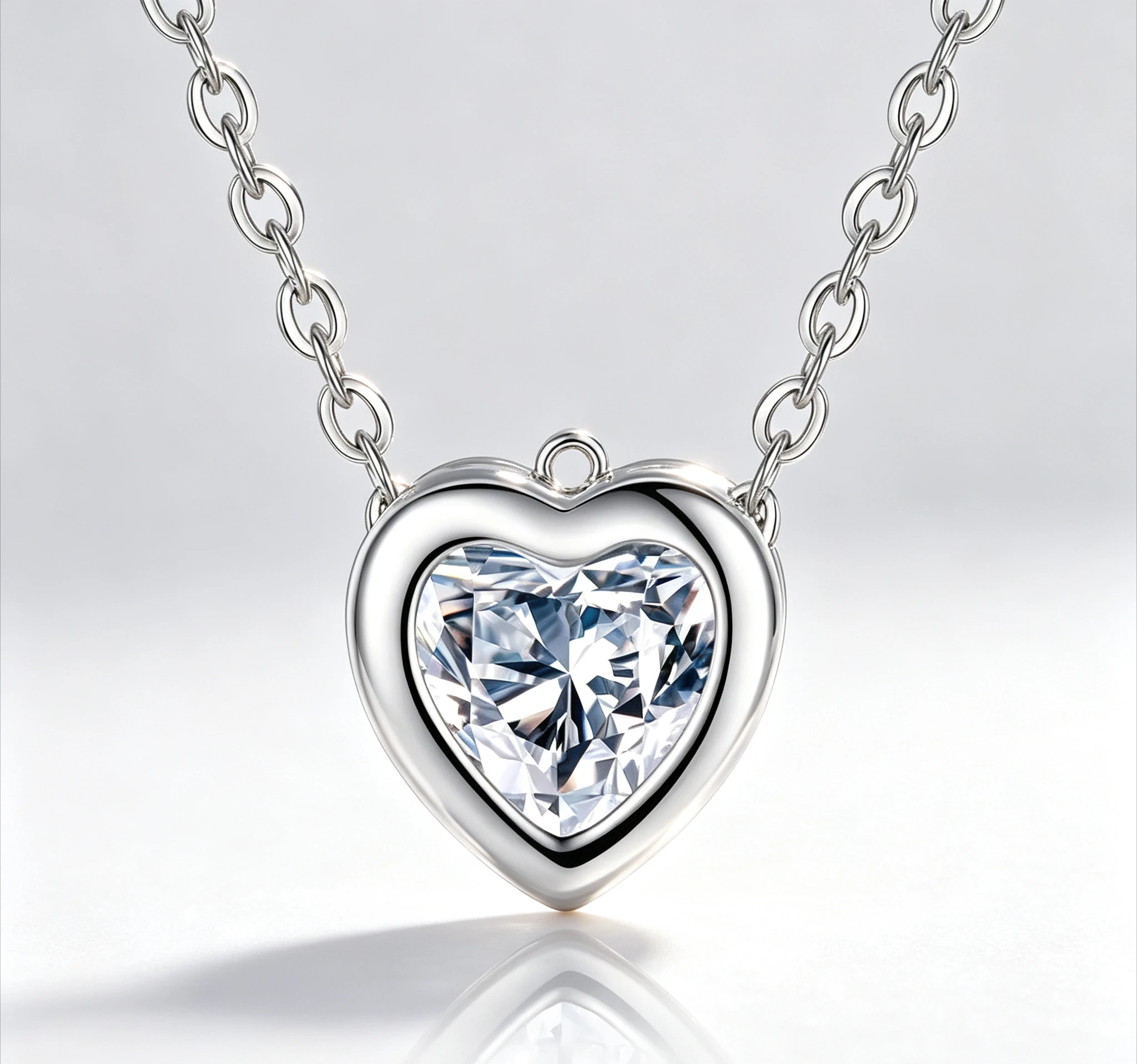 PT950 Classic Eight-Pointed Arrow Necklace - Japanese and Korean Heart-shaped Necklace for Women