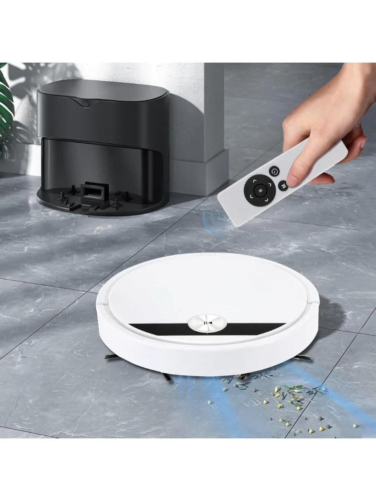 Robot aspirateur 3 en 1 15W, avec 6 Modes de nettoyage, télécommande et application, balayeuse, longue durée de fonctionnement