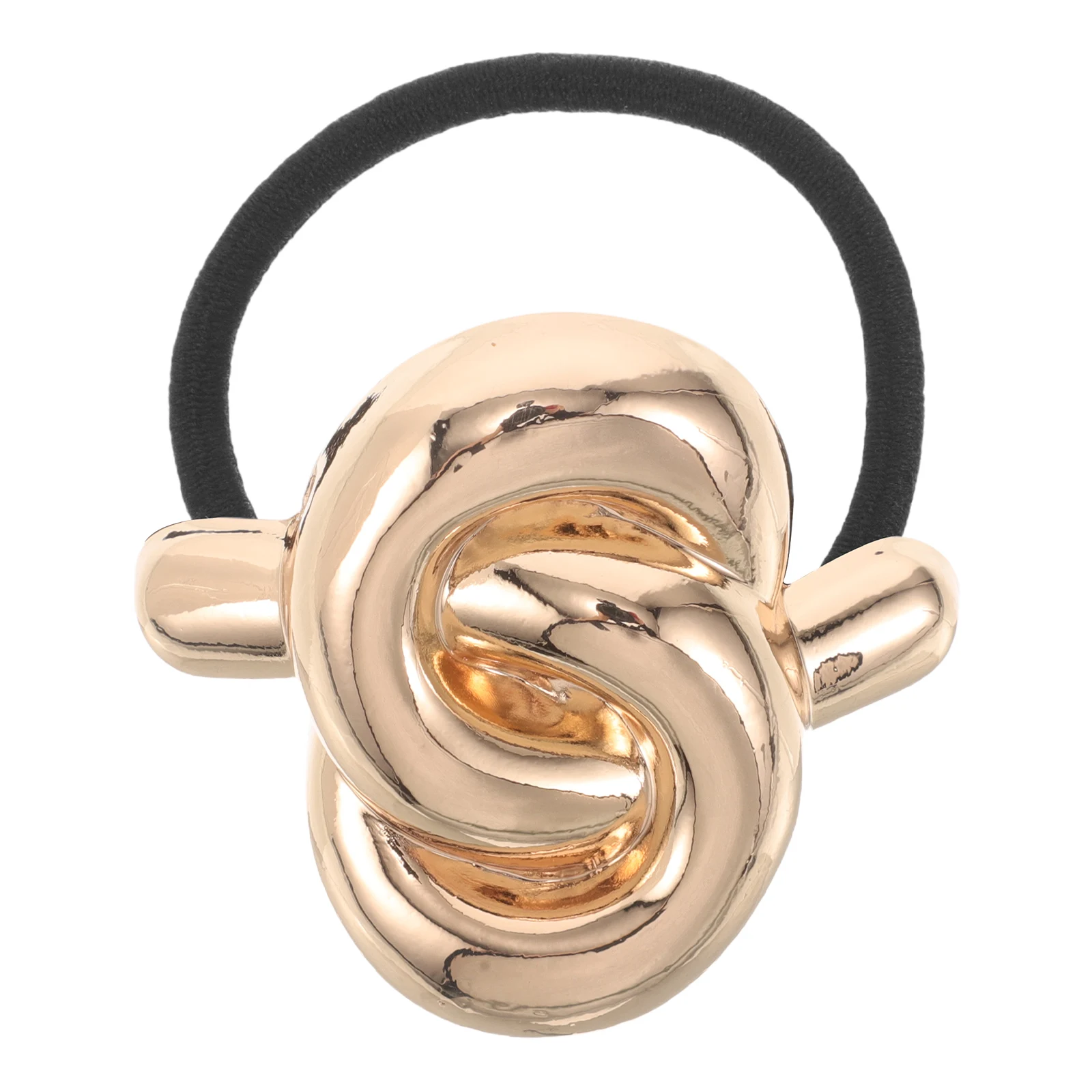 

Golden Ponytail Holder Cuff Metal Geometric Elastic Bands Circle Hair Rings Women Punk Hair Tie Cuff Wraps Decorative