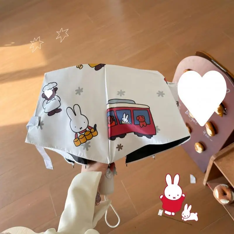 

Miffy New Umbrella Kawaii Printed Automatic Umbrella Foldable Cute Waterproof and Sun Resistant Dual Purpose Sunshade Umbrella