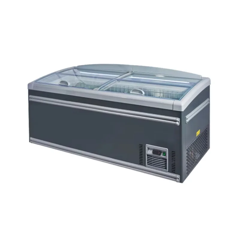 Commercial Supermarket Freezer Display Cabinet Large Capacity Island Fresh-Keeping Refrigerated Island Freezer