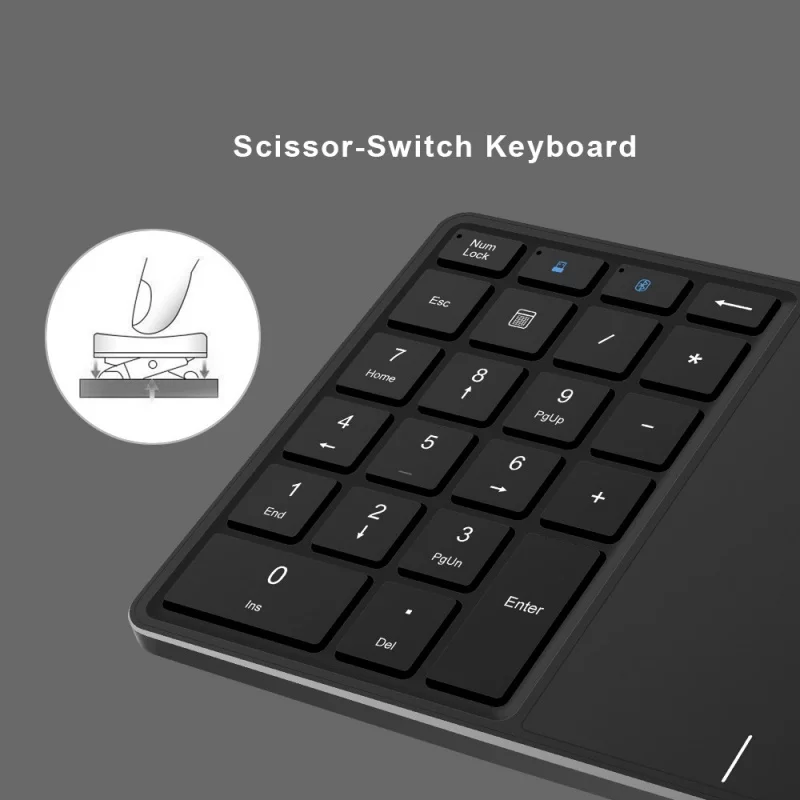 Z Bluetooth-compatibility + 2.4G Wireless Dual Mode Numeric Keyboard with Touchpad