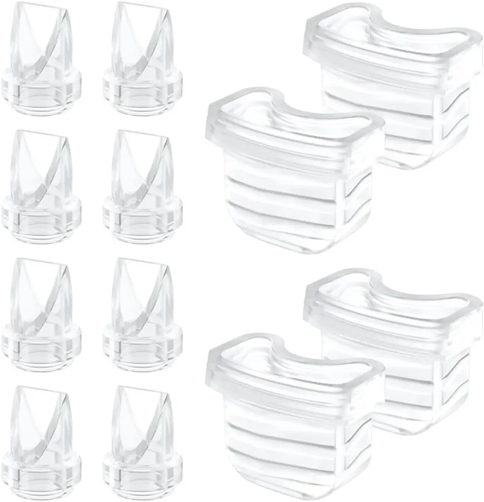 12er-Pack Entenschnabelventile und Membranen, kompatibel mit MomMed TSRETE MISSAA NICEGREEN Life S21/S18 Milchpumpen-Ersatzteilen