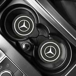 2PCS Auto Porta Bottiglia di Tazza di Acqua Tappetino antiscivolo per Mercedes Benz Nuovo B/C/E Classe A Classe C200L GLC GLK Nuovo CLA GLA