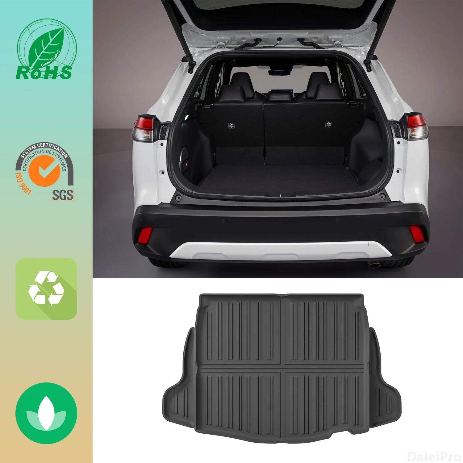 For Toyota Corolla Cross 2022-2024 Rear Trunk Mats Cargo Liner All Weather Waterproof Trunk Cover Car Accessories Carpet TPE Mat