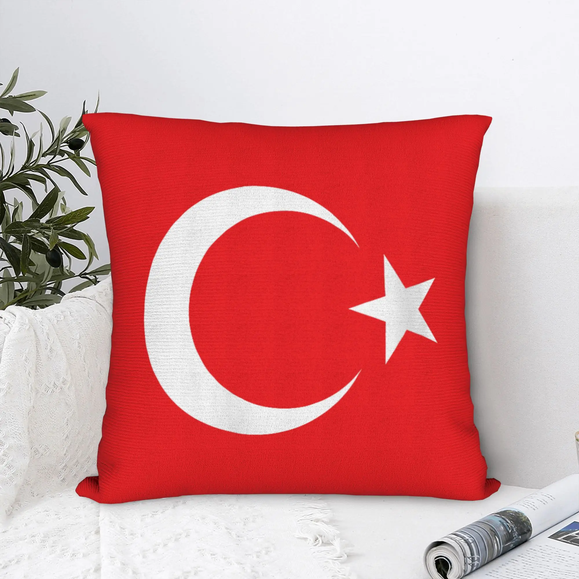 Flag of Turkey Souvenir Pillowcase Soft Polyester Cushion Cover Decor Turkish Patriot Throw Pillow Case Cover Home Dropshipping