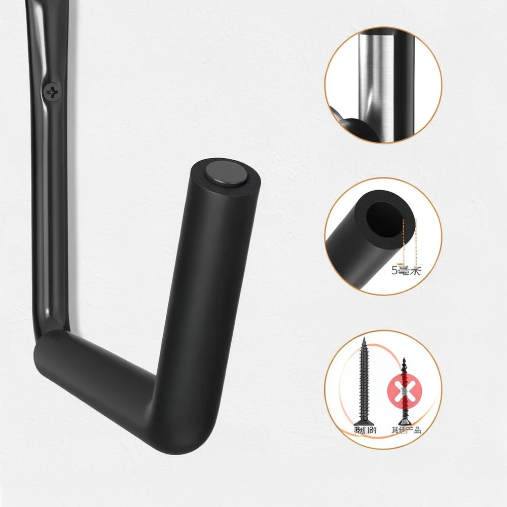 Heavy Duty Garage Storage Hook For Kayak Ladder Bicycle Wall Mount Organizer Iron Utility Hanger Anti Rust Rack System