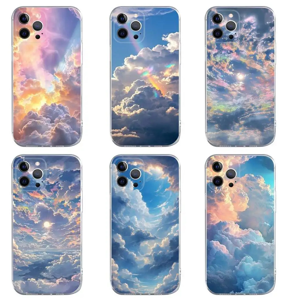 

Beautiful sky Phone Case For iPhone 16,15,14,13,12,11,Pro,Max,Xs,Xr,X,7,8,Plus,Mini Silicone Clear Cover