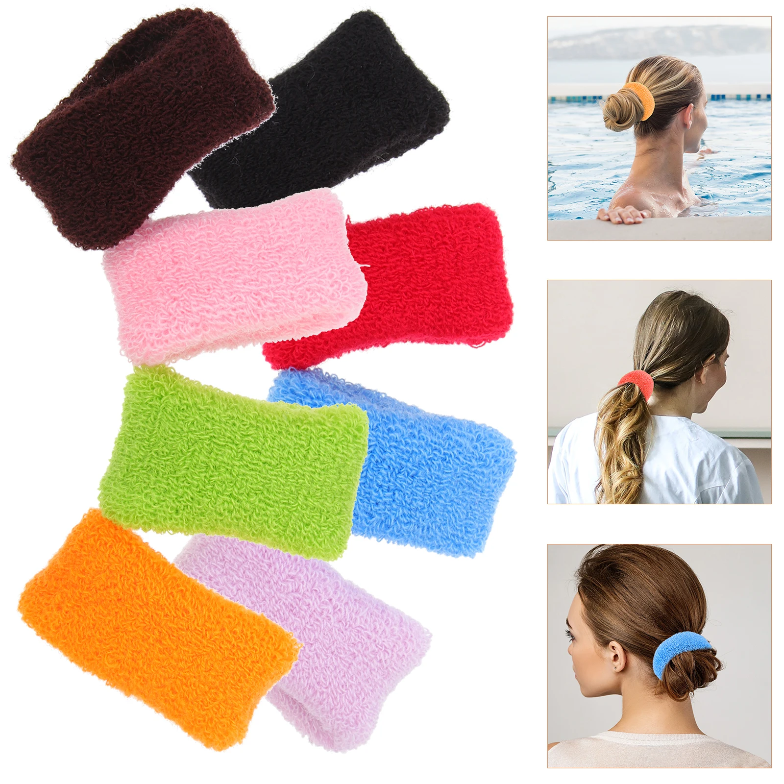

12pcs Ties Colorful Hair Ropes Elastic Ponytail Holders For Girls Women Kids Durable Soft Reusable Hair Bands Bulk Party Wedding