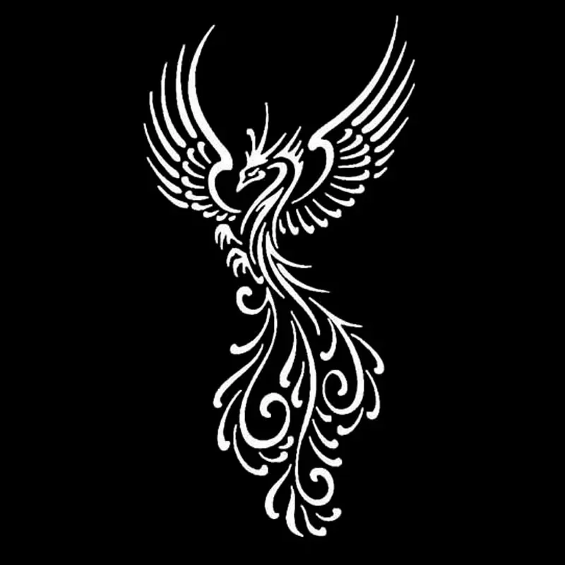 Car Sticker Phoenix Pattern Caravan Accessories Decoration Products Vehicle Supplies Anime Stickers Exterior Parts Decals Cute,