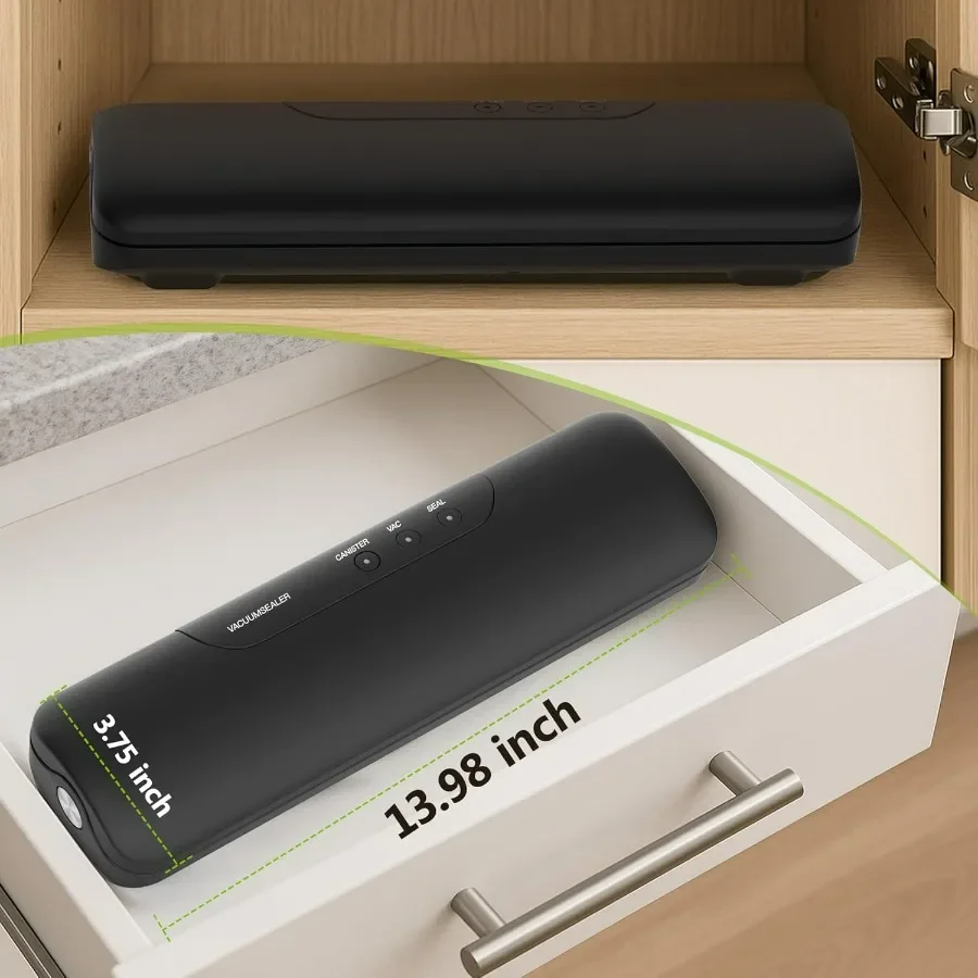 Full Automatic Food Sealer Machine with External Vacuum System for Efficient Food Preservation in Kitchen Compact Design with F