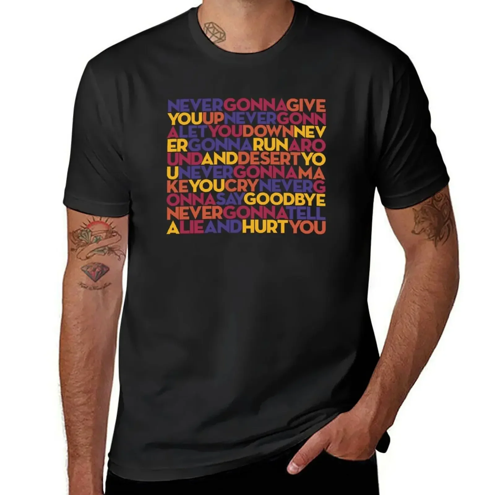 Rickroll (Never Gonna Give You Up) v.1 T-Shirt quick drying summer clothes cotton t shirt men