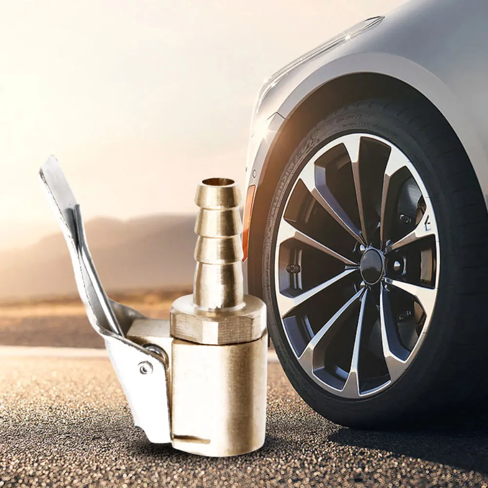 Connettore della valvola della pompa di gonfiaggio Mandrino della pompa dell'aria per camion per auto in ottone Clip della valvola della pompa da 6/8 mm Valvola della ruota del pneumatico per pompa gonfiabile