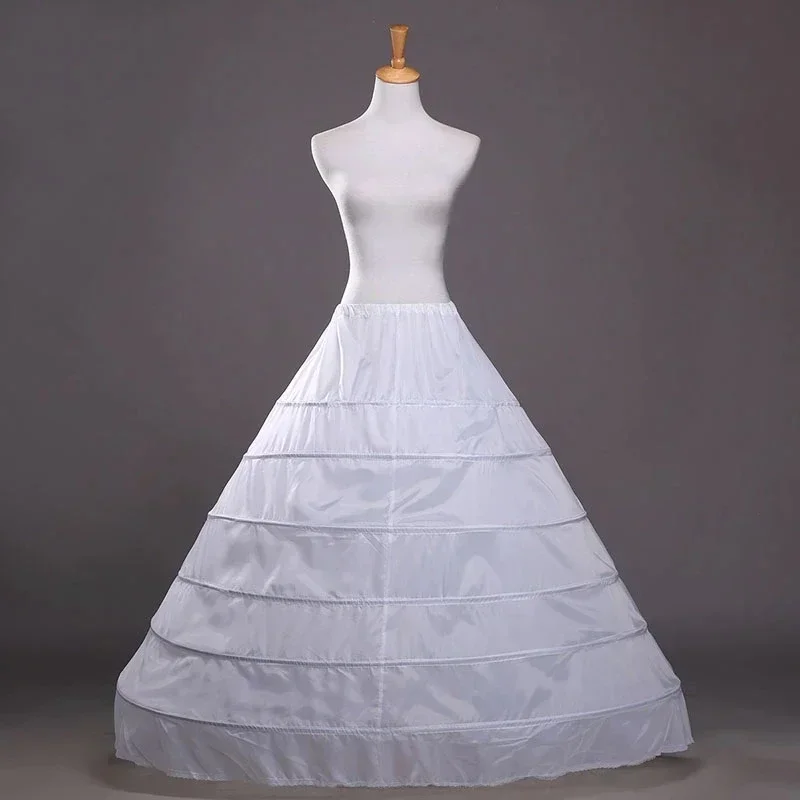 

Новейший дизайн, дешевая длинная 6-обручатая нижняя юбка для бального платья, юбка, нижнее белье, кринолин, свадебные аксессуары