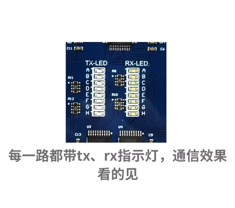 USB zu 4CH/8CH TTL Serielles Modul Unabhängige serielle Schnittstelle bis zu 6 Mbit/s CH348-Chip – Detail 7