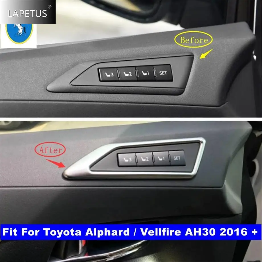 

Auto Seat Adjustment Memory Button Switch Frame Cover Trim For Toyota Alphard / Vellfire AH30 2016 - 2019 Interior Accessories