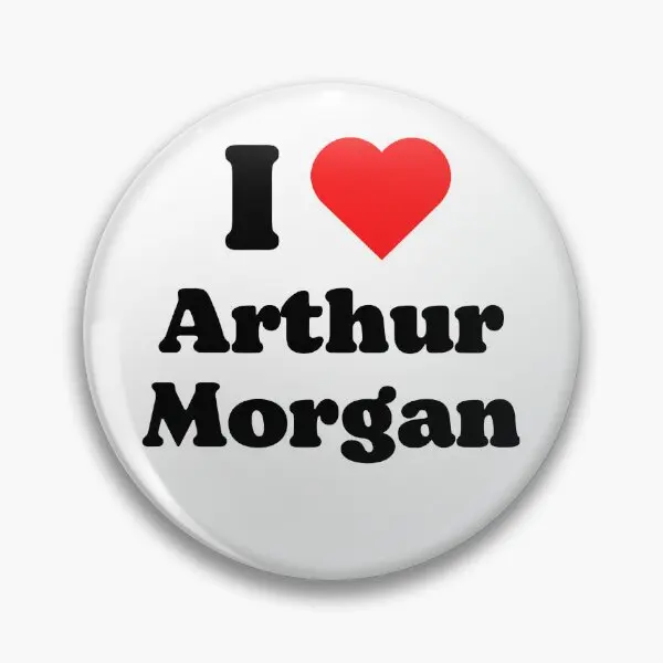 أنا أحب آرثر مورغان Rdr2 لينة زر دبوس مضحك الأزياء الملابس لطيف مجوهرات عاشق الإبداعية قبعة شارة معدنية التلبيب دبوس بروش