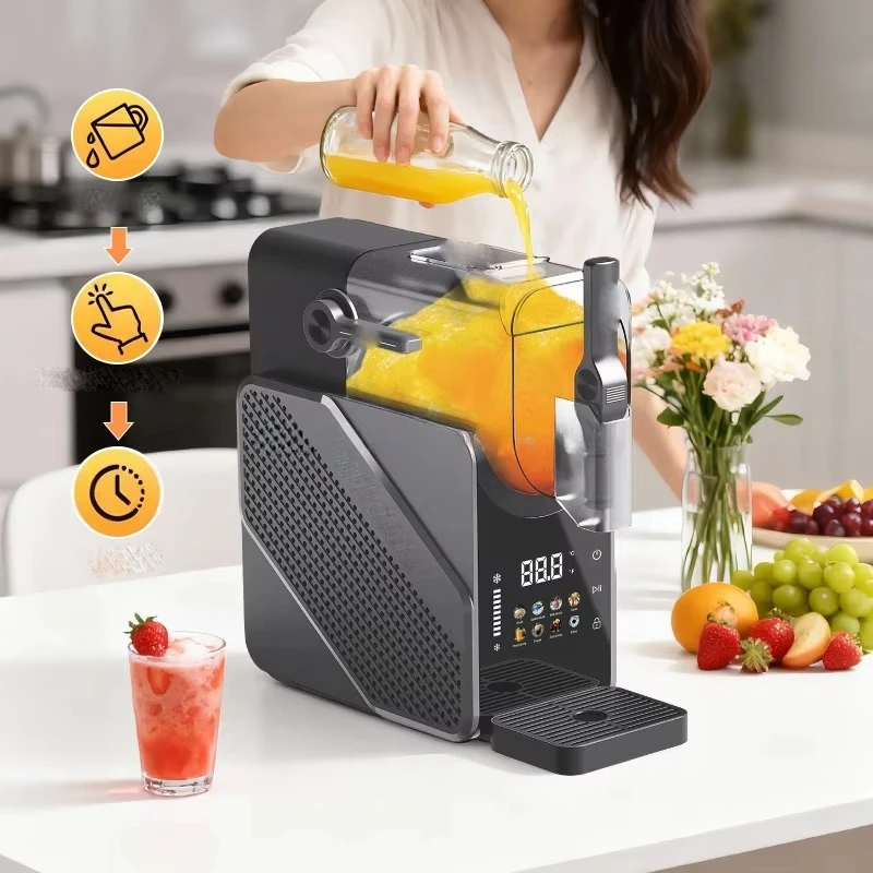Multifunctional 2L Intelligent Temperature Control Fully Automatic Cleaning Cold Drink Milkshake Snow Cone Ice Cream Machine