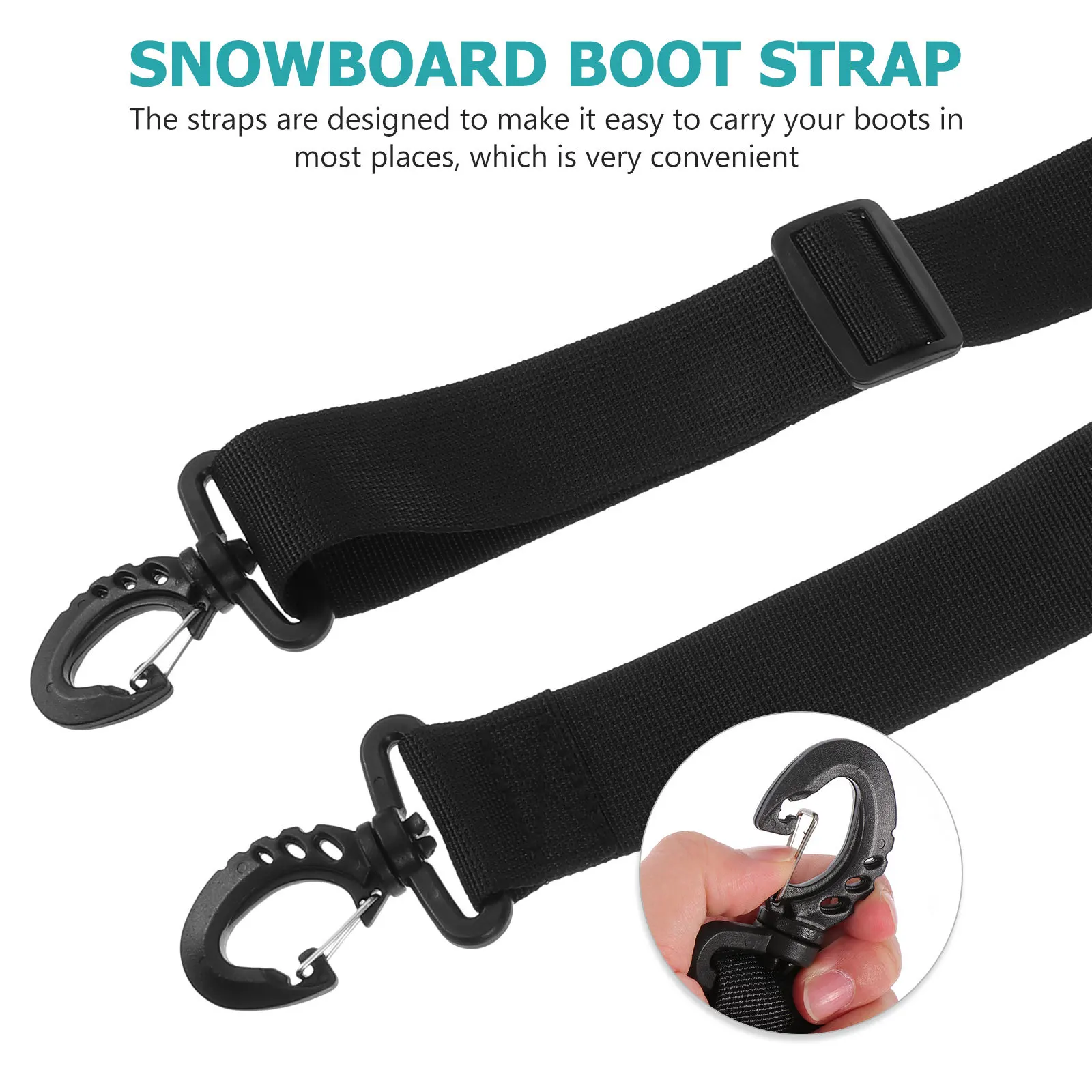 

4Pcs Sturdy Ski Boot Leash Repeatedly Usable Portable for Outdoor Sports Accessories Adjustable Ski Boot Shoulder Strap