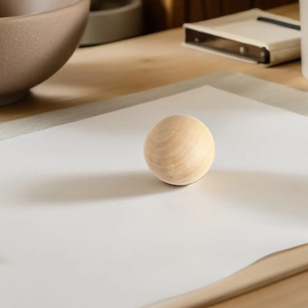 

2Pcs 7Cm Solid Wooden Spheres Unfinished Natural Hardwood Craft Balls Smooth Surface DIY Decorative Round Beads for Ornament