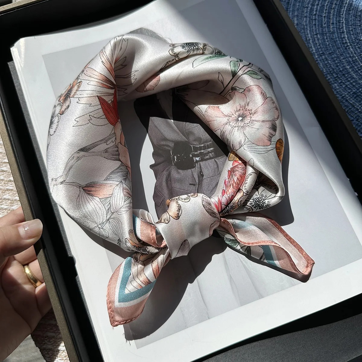 

100% Natural Silk Square Scarf Women Hairband Foulard High Quality Bandana Scarves Female Neckerchief Headkerchief Shawl Wrap