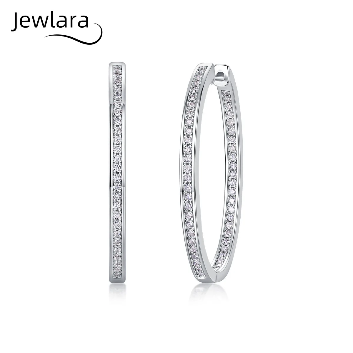 

Jewlara 925 Silver Earrings Women Fashion Purple Silver Moissanite Earrings Valentine Day Jewelry Gifts