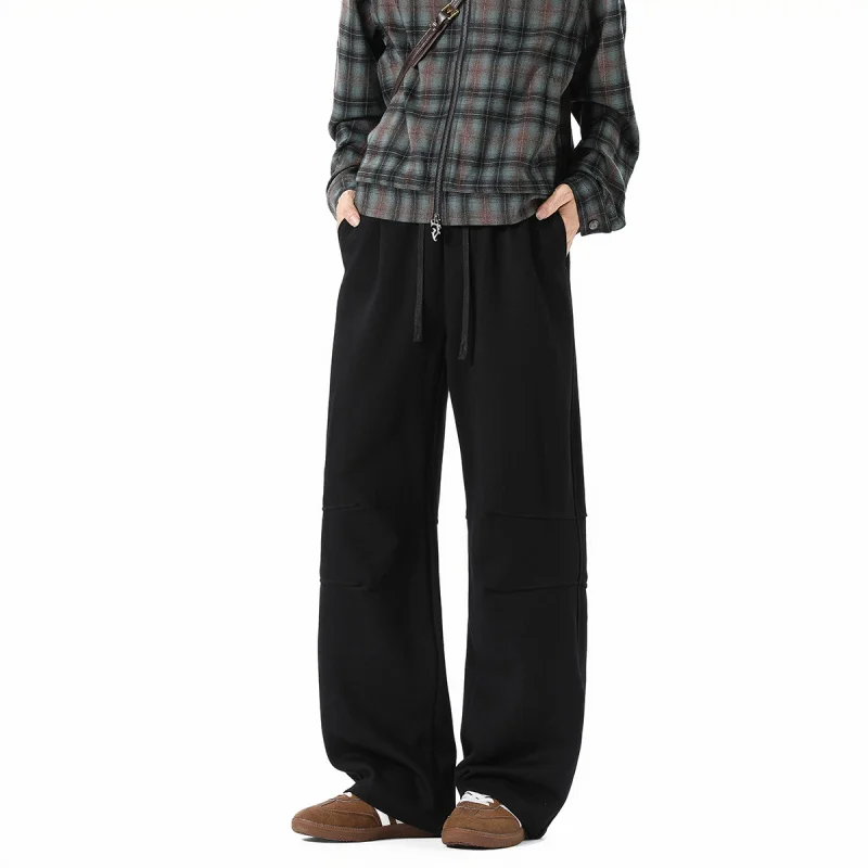 【Mirrordust】25American Style Autumn Polyester Cotton Long Pants Men's Sports Casual Sweatpants