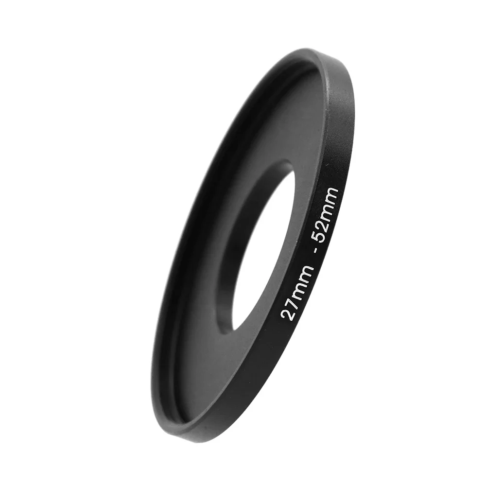 27mm-XXmm BLACK Aluminum Metal Selling 27mm-30mm 27mm-37mm 27mm-52mm Step Up Ring Filter Adapter for Filter UV ND CPL Lens Hood